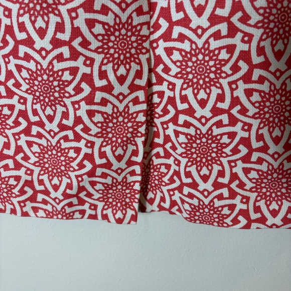 J. Crew No. 2 Pencil‎ Skirt Red Tile Print Size 8 - Picture 3 of 8